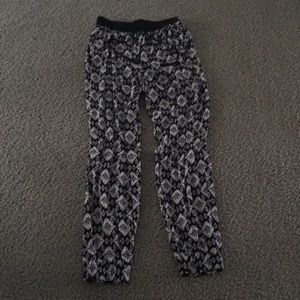 Joe B black pants. With pockets & drawstring